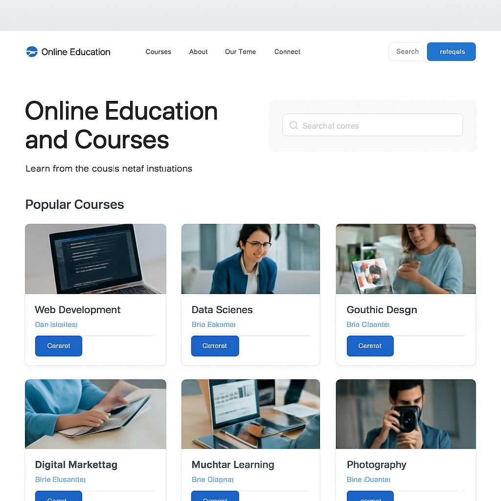 Mẫu Website khóa học