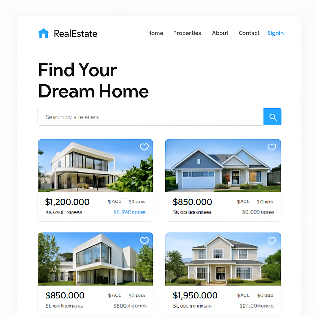 Mẫu Website bất động sản