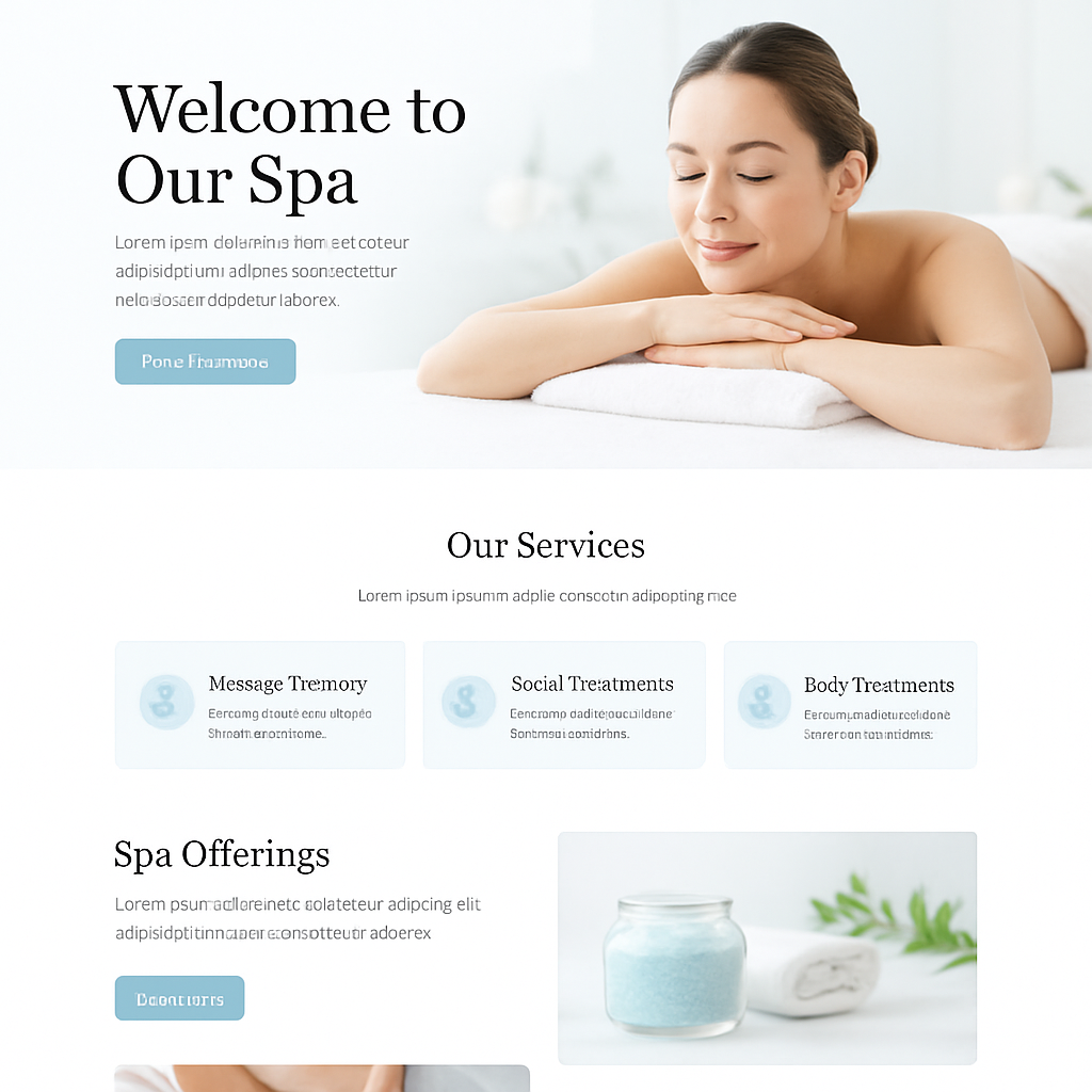 Mẫu Website spa